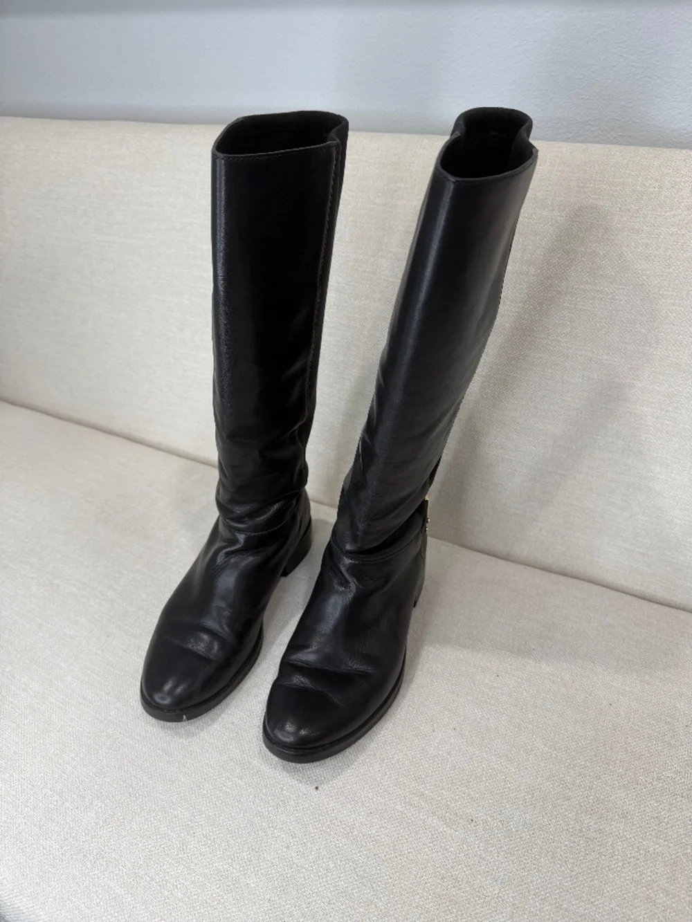 Cole Haan Celestina Black Leather Riding Boots Size 8